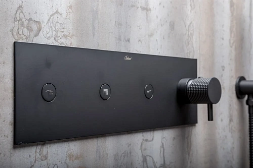 Душевая система Boheme Fusion 130-B с внутренней частью, чёрный Душевая система Boheme Fusion 130-B с внутренней частью, чёрный