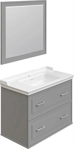 Зеркало STWORKI Хадстен 100 серое, прямоугольное, настенное, в раме 540827 Зеркало STWORKI Хадстен 100 серое, прямоугольное, настенное, в раме 540827