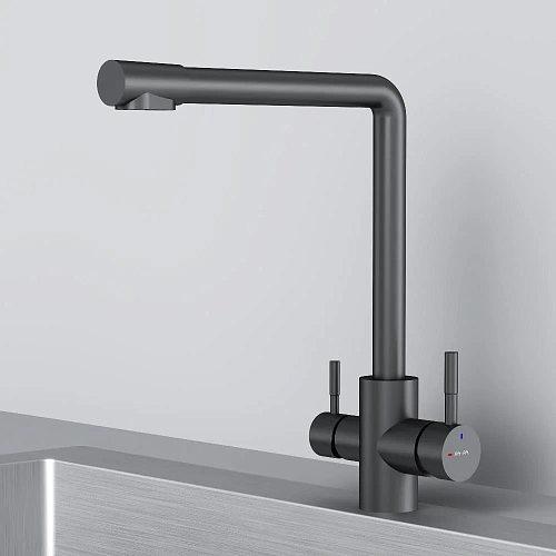 Смеситель для кухни AM.PM X-Joy S F85B05722 с каналом для питьевой воды, черный Смеситель для кухни AM.PM X-Joy S F85B05722 с каналом для питьевой воды, черный