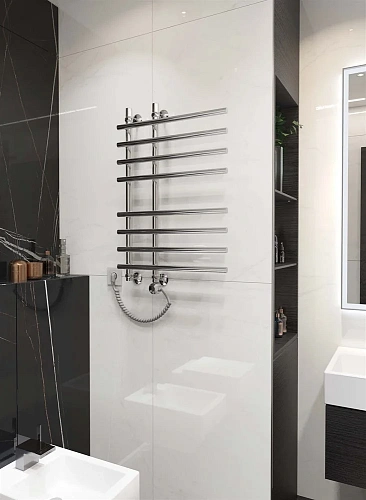 Полотенцесушитель электрический EWRIKA Медея LT 80х55 L, хром 473480 Полотенцесушитель электрический EWRIKA Медея LT 80х55 L, хром 473480