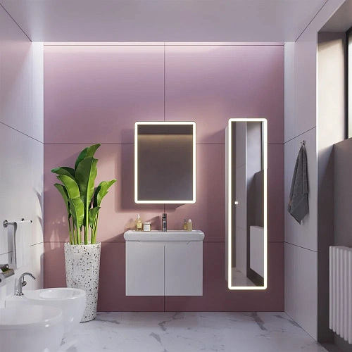 Зеркальный шкаф DREJA POINT, 60 см, 1 дверца, 2 стеклянные полки, инфракрасный выключатель, LED-подс 99.9032 Зеркальный шкаф DREJA POINT, 60 см, 1 дверца, 2 стеклянные полки, инфракрасный выключатель, LED-подс 99.9032