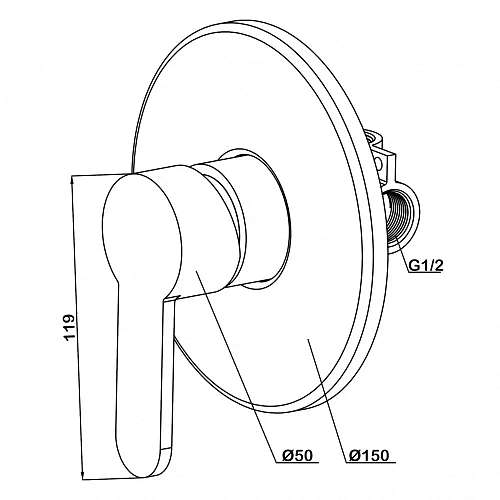 Смеситель для душа Swedbe Platta 5517 встраиваемый подключение на 1 выход Смеситель для душа Swedbe Platta 5517 встраиваемый подключение на 1 выход