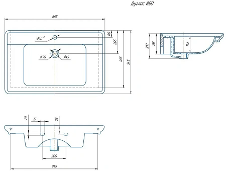 Раковина Kirovit Дуглас 85 Раковина Kirovit Дуглас 85