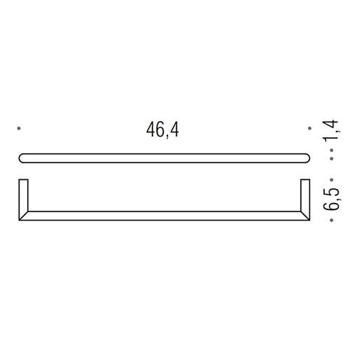 Полотенцедержатель Colombo Mini B4010.NM 464x6,5cм, черный матовый Полотенцедержатель Colombo Mini B4010.NM 464x6,5cм, черный матовый