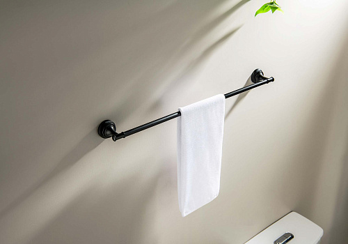 Полотенцедержатель Aquatek КЛАССИК AQ4514MB черный матовый Полотенцедержатель Aquatek КЛАССИК AQ4514MB черный матовый