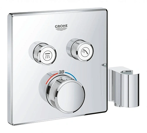 Смеситель для душа GROHE Grohtherm SmartControl на 2 выхода со встроенным держателем ручного душа, х 29125000 Смеситель для душа GROHE Grohtherm SmartControl на 2 выхода со встроенным держателем ручного душа, х 29125000