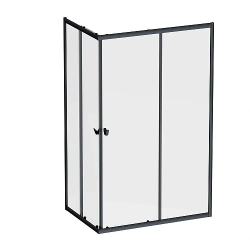 Душевой уголок AM.PM Sunny W87G-403-12080-BT 120x80 черный, стекло прозрачное Душевой уголок AM.PM Sunny W87G-403-12080-BT 120x80 черный, стекло прозрачное