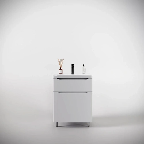Тумба под раковину Style Line Марелла 60 Люкс антискрейтч белый матовый, PLUS напольная СС-00002395 Тумба под раковину Style Line Марелла 60 Люкс антискрейтч белый матовый, PLUS напольная СС-00002395