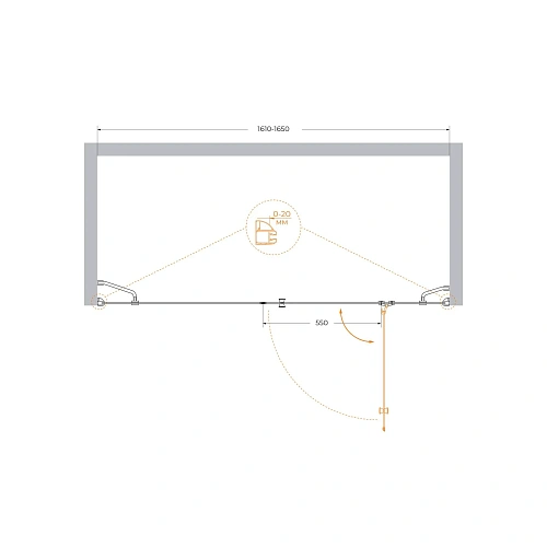Душевая дверь CEZARES VERONA-W-B-13-80+60/30-C-Cr 165см стекло прозрачное, профиль хром Душевая дверь CEZARES VERONA-W-B-13-80+60/30-C-Cr 165см стекло прозрачное, профиль хром