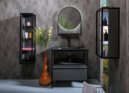Раковина Armadi Art Vallessi 80 антрацит глянец керамика 838-080-B Раковина Armadi Art Vallessi 80 антрацит глянец керамика 838-080-B