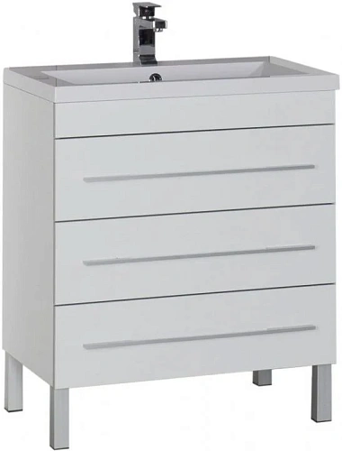 Тумба под раковину Aquanet Верона 75 белый (напольная 3 ящика) 00178254 Тумба под раковину Aquanet Верона 75 белый (напольная 3 ящика) 00178254