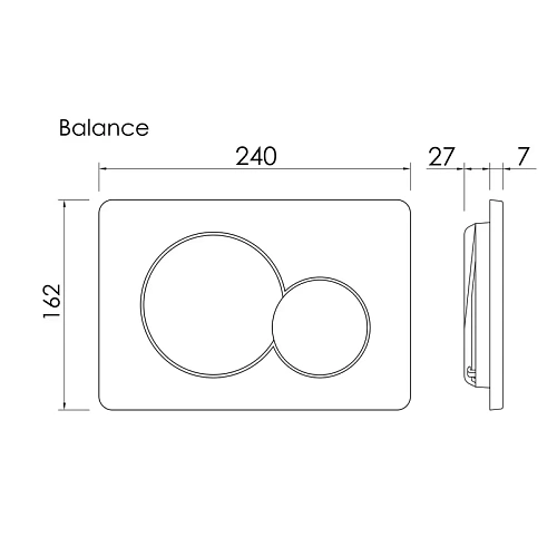 Клавиша смыва Ceramica Nova Balance Sphere CN12-003MB черный матовый Клавиша смыва Ceramica Nova Balance Sphere CN12-003MB черный матовый