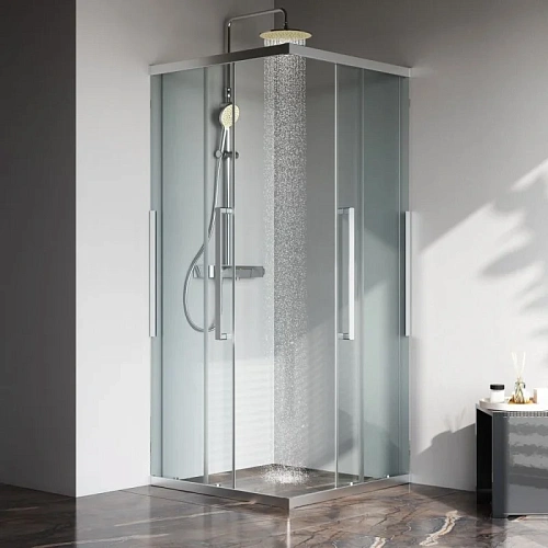 Душевой уголок AM.PM Func W84G-403-9090-MT Slide 90х90, хром матовый, стекло прозрачное Душевой уголок AM.PM Func W84G-403-9090-MT Slide 90х90, хром матовый, стекло прозрачное