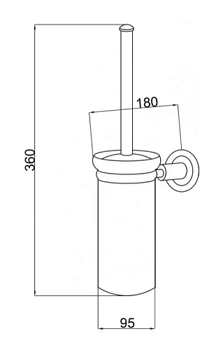 Ершик для унитаза Boheme Murano Cristal стекло 10913-CRST-BR Ершик для унитаза Boheme Murano Cristal стекло 10913-CRST-BR