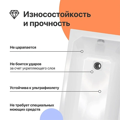 Акриловая ванна DIWO Элиста 150x70 с каркасом 567734 Акриловая ванна DIWO Элиста 150x70 с каркасом 567734