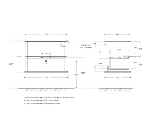 Тумба под раковину CEZARES TIFFANY 55242 Grigio nuvola 1000x460 подвесная Тумба под раковину CEZARES TIFFANY 55242 Grigio nuvola 1000x460 подвесная