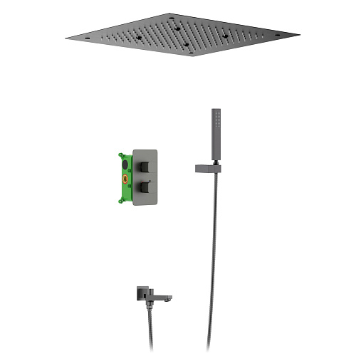 Душевая система Timo Petruma SX-5019/18SM с термостатом, встраиваемая, черное золото Душевая система Timo Petruma SX-5019/18SM с термостатом, встраиваемая, черное золото