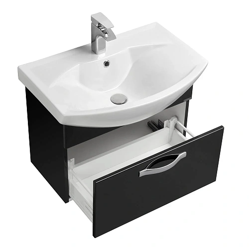 Тумба под раковину Aquaton Ария 65 черный глянец 1A134001AA950 Тумба под раковину Aquaton Ария 65 черный глянец 1A134001AA950