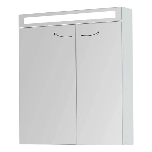 Зеркальный шкаф DREJA MAX, 70 см, 2 дверцы, 4 стеклянные полки, белый глянец 77.9007W Зеркальный шкаф DREJA MAX, 70 см, 2 дверцы, 4 стеклянные полки, белый глянец 77.9007W
