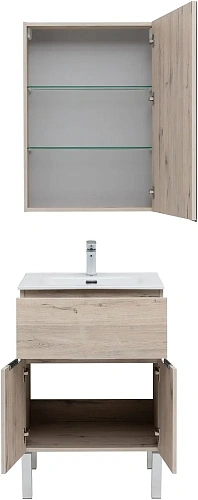 Комплект мебели Aquanet Алвита New 60 1 ящик, 2 дверцы, дуб веллингтон белый 00274527 Комплект мебели Aquanet Алвита New 60 1 ящик, 2 дверцы, дуб веллингтон белый 00274527