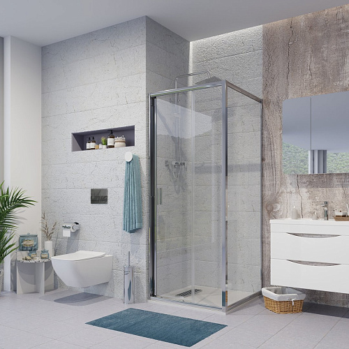 Душевой уголок Niagara Nova NG-62-9A-A90 (90x90x195) квадратная, дверь раздвижная Душевой уголок Niagara Nova NG-62-9A-A90 (90x90x195) квадратная, дверь раздвижная