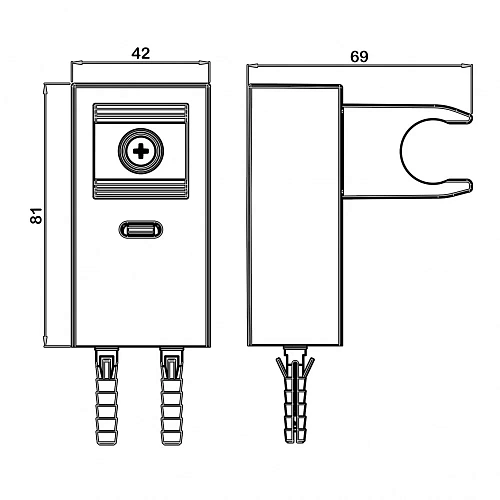 Держатель ручного душа Swedbe Calypso 5043 Держатель ручного душа Swedbe Calypso 5043