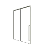 Душевая дверь Timo (T49R) TDSS-130/13C-8R, раздвижная 1300x2000, профиль никель, стекло прозрачное 8 мм
