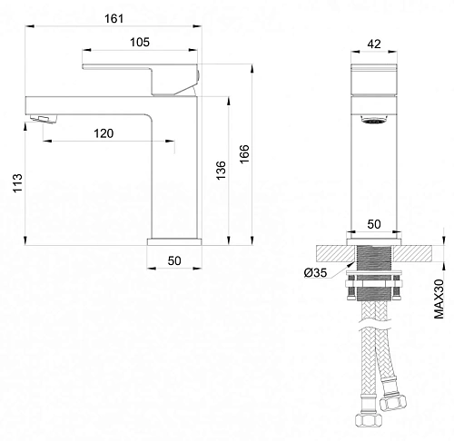 Смеситель для раковины Wonzon & Woghand брашированное золото (WW-88139016-BG) Смеситель для раковины Wonzon & Woghand брашированное золото (WW-88139016-BG)