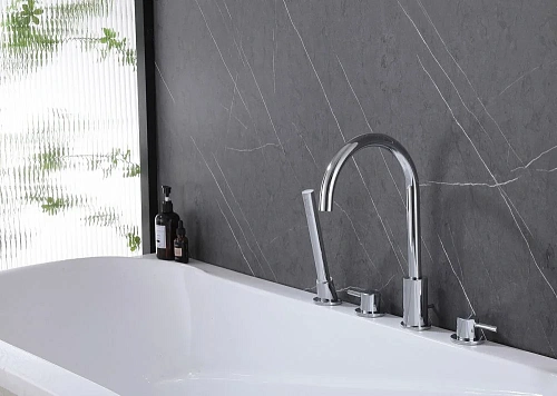 Смеситель на борт ванны ABBER Wasser Kreis AF8113 хром Смеситель на борт ванны ABBER Wasser Kreis AF8113 хром