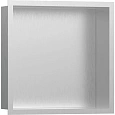 Настенный короб Hansgrohe XtraStoris Individual, с дизайнерской рамой, 30х30х10 см 56097800, шлифова Настенный короб Hansgrohe XtraStoris Individual, с дизайнерской рамой, 30х30х10 см 56097800, шлифова
