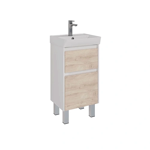 Тумба под раковину Lemark COMBI 45см подвесная/напольная, дуб кантри/белый LM03C45T-dub Тумба под раковину Lemark COMBI 45см подвесная/напольная, дуб кантри/белый LM03C45T-dub