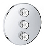 Картинка анонса товара «смеситель для душа grohe grohtherm smartcontrol на 3 выхода, хром (29122000) внешняя часть термостат»