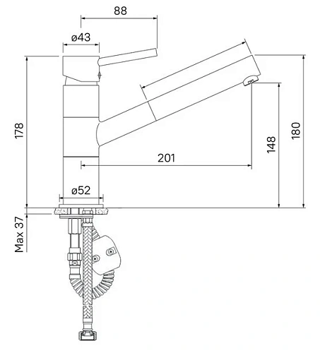 Смеситель для кухни Iddis Velikan VL1BBSGi05 Смеситель для кухни Iddis Velikan VL1BBSGi05