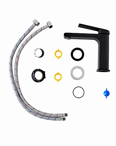 Смеситель для раковины Orange GAUSS M30-021b черный Смеситель для раковины Orange GAUSS M30-021b черный