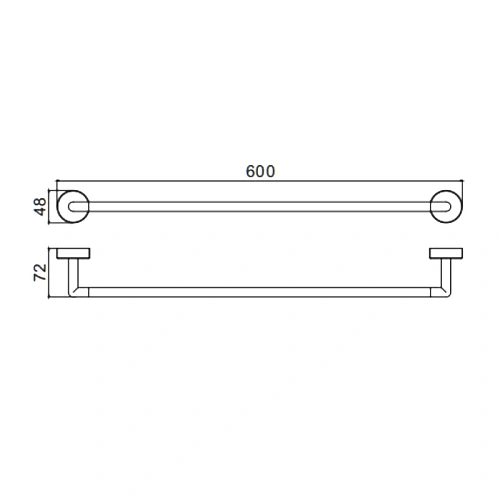 Полотенцедержатель Raglo R320.01 одинарный 60 см, хром Полотенцедержатель Raglo R320.01 одинарный 60 см, хром