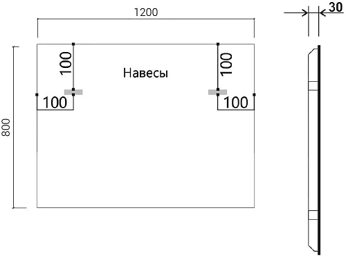 Зеркало Vincea LED VLM-3VN120 1200х800 c сенсорным выключателем и диммером Зеркало Vincea LED VLM-3VN120 1200х800 c сенсорным выключателем и диммером