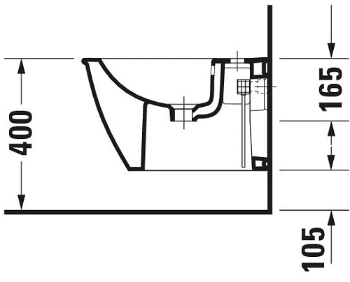Биде подвесное белый Duravit Darling New 2256150000 Биде подвесное белый Duravit Darling New 2256150000