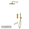 Душевая система WHITECROSS Y YSET11GL (золото) термостатическая, скрытого монтажа Душевая система WHITECROSS Y YSET11GL (золото) термостатическая, скрытого монтажа