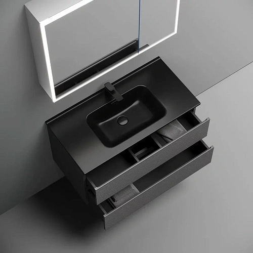 Тумба под раковину Sancos Folk FL90GS 890х445х500 Grey soft, подвесная Тумба под раковину Sancos Folk FL90GS 890х445х500 Grey soft, подвесная