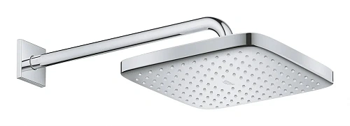 Верхний душ GROHE Tempesta CUBE 250, квадратный (низ-хром, верх-белый) + Душевой кронштейн 380 мм, х 26687000 Верхний душ GROHE Tempesta CUBE 250, квадратный (низ-хром, верх-белый) + Душевой кронштейн 380 мм, х 26687000