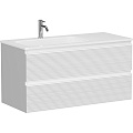 Тумба под раковину Sancos Folk FL100LW левая 995х445х500 Bianco, подвесная Тумба под раковину Sancos Folk FL100LW левая 995х445х500 Bianco, подвесная