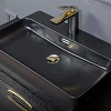 Раковина Boheme керамика прямоугольная под смеситель Черная VALLESSI 875 Раковина Boheme керамика прямоугольная под смеситель Черная VALLESSI 875