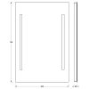 Зеркало EVOFORM Ledline BY 2113 с 2-мя встроенными LED-светильниками 10,5 W 50х75 см Зеркало EVOFORM Ledline BY 2113 с 2-мя встроенными LED-светильниками 10,5 W 50х75 см
