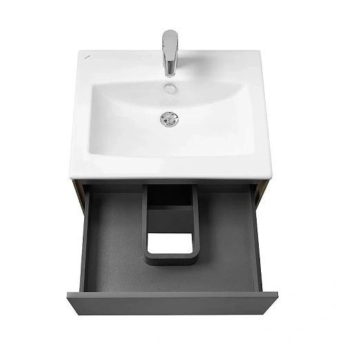 Тумба под раковину Aquaton Сохо 60 дуб веллингтон, графит софт 1A258001AJA00 Тумба под раковину Aquaton Сохо 60 дуб веллингтон, графит софт 1A258001AJA00