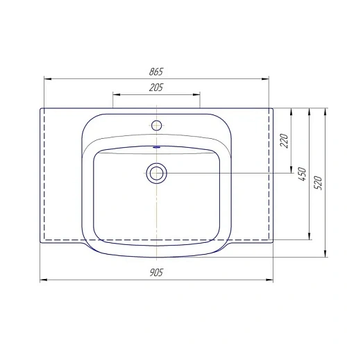 Раковина Kirovit Домино 90 см 185340 Раковина Kirovit Домино 90 см 185340