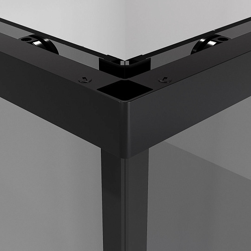 Душевой уголок Niagara Nova NG-2830-34BLACK (100x100x195) квадратная, раздвижная, черный матовый, стекло тониров Душевой уголок Niagara Nova NG-2830-34BLACK (100x100x195) квадратная, раздвижная, черный матовый, стекло тониров