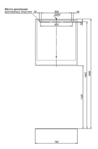 Зеркало Aquanet Милан 80 дуб рошелье 00336395 Зеркало Aquanet Милан 80 дуб рошелье 00336395