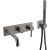 Смеситель для ванны Boheme Uno Gun Metal 464-3-GM встраиваемый Смеситель для ванны Boheme Uno Gun Metal 464-3-GM встраиваемый