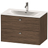 Картинка анонса товара «тумба под раковину duravit brioso br431201021 подвесная 82 см орех темный»
