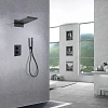 Душевая система ABBER Weiss Insel AF8052B скрытого монтажа без излива, термостат, черная матовая Душевая система ABBER Weiss Insel AF8052B скрытого монтажа без излива, термостат, черная матовая